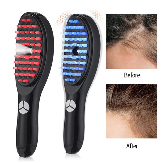LED Electric Rechargeable Hair Growth Head Massager Brush